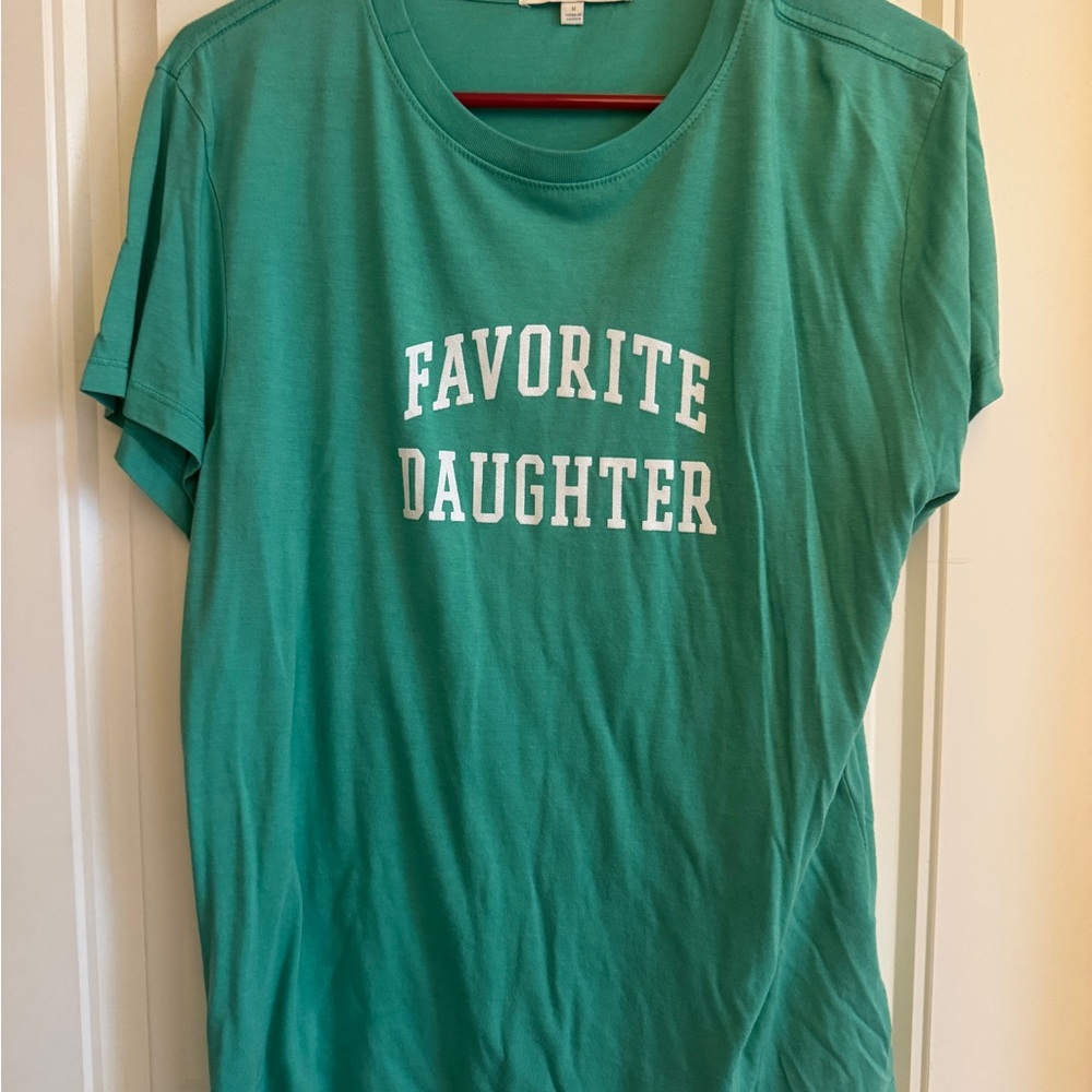 Favorite Daughter Brand Teal Short Sleeve Tee